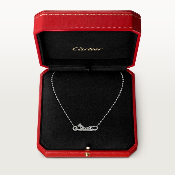 Collar Panthère de Cartier Oro blanco, esmeraldas, diamantes