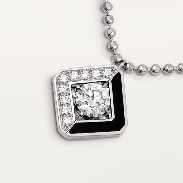 Collier Galanterie de Cartier Or gris, laque noire, diamants
