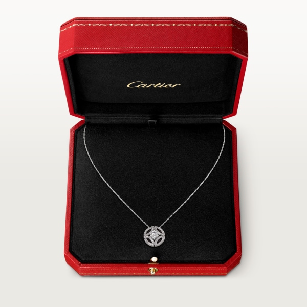 Galanterie de Cartier Kette Weißgold, schwarzer Lack, Diamanten