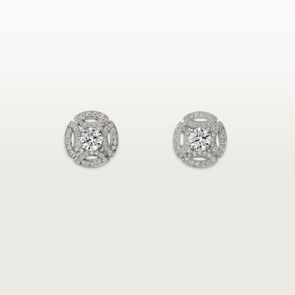 Boucles d'oreilles Galanterie de Cartier Or gris, diamants