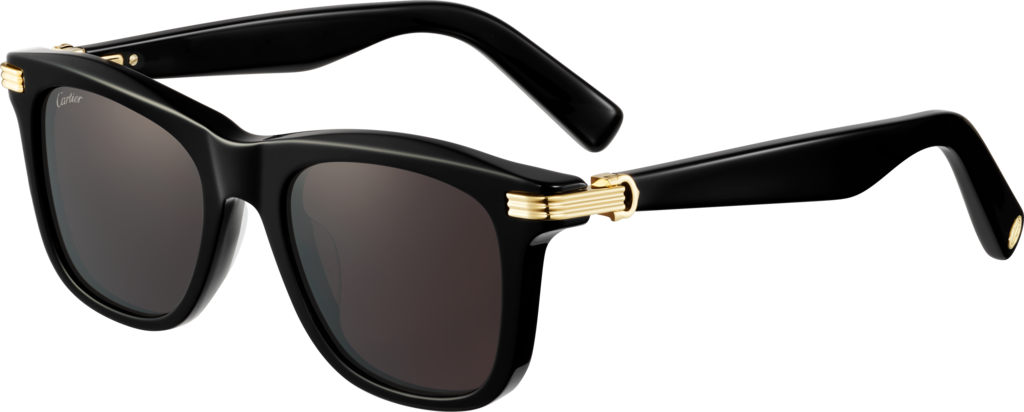 Première de Cartier SunglassesBlack composite, grey lenses