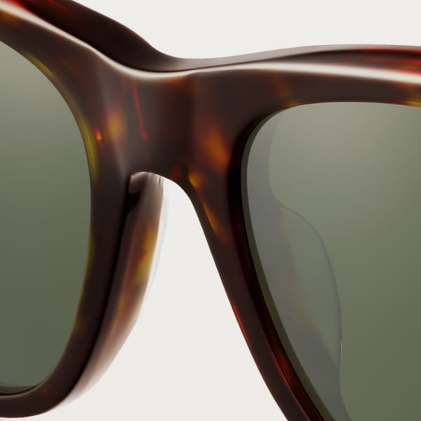 Gafas de sol Première de Cartier Acetato concha, lentes verdes