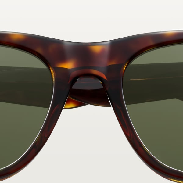 Gafas de sol Première de Cartier Acetato concha, lentes verdes