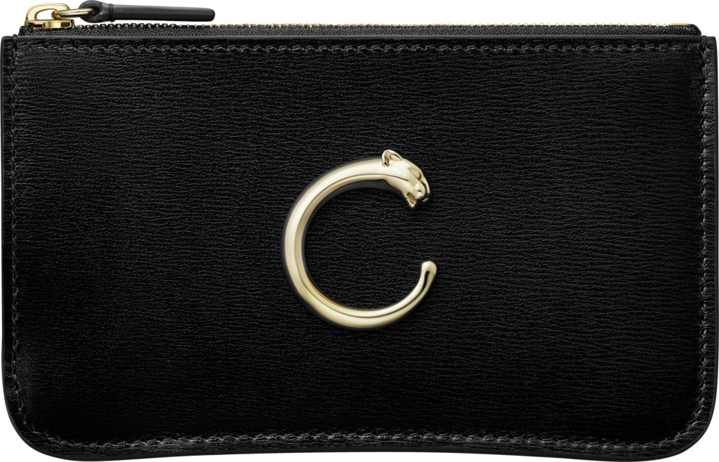 Panthère de Cartier Small Leather Goods, Card holderBlack calfskin