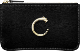 Panthère de Cartier Small Leather Goods, Card holder Black calfskin