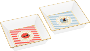 Set of two Cartier Characters trinket trays, small model Porcelain