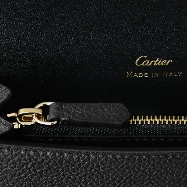 Panthère de Cartier Small Leather Goods, Card holder Black crocodile skin, white gold, onyx, diamonds