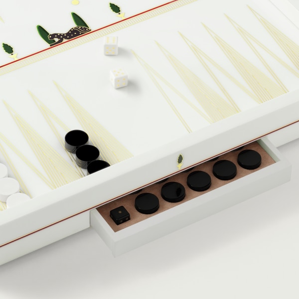 Juego de backgammon con motivo Panthère Madera lacada