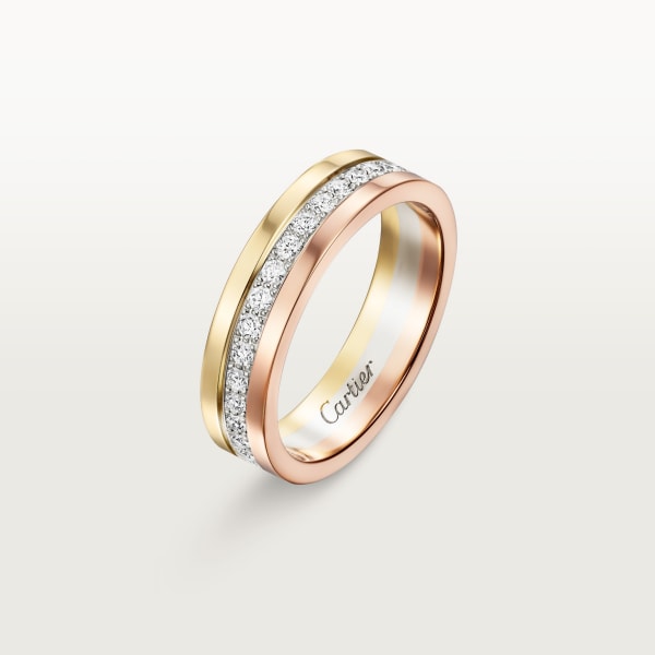 Vendôme Louis Cartier Wedding Ring White gold, yellow gold, rose gold, diamonds