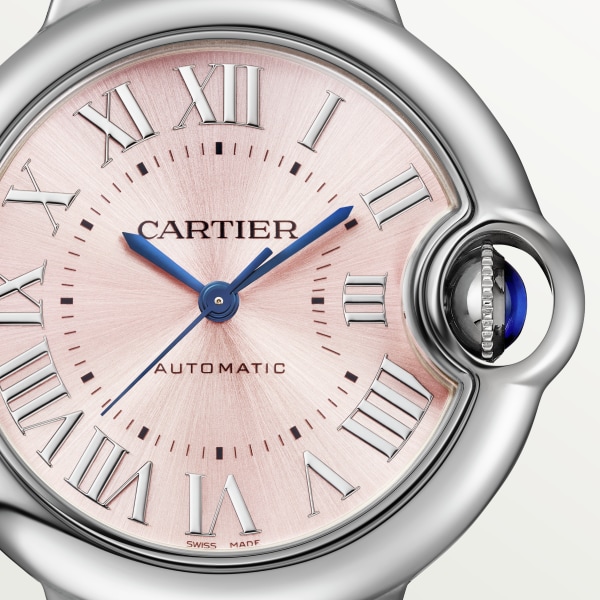 Ballon Bleu de Cartier watch 33 mm, automatic mechanical movement, steel