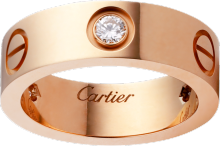 cartier rose gold ring love