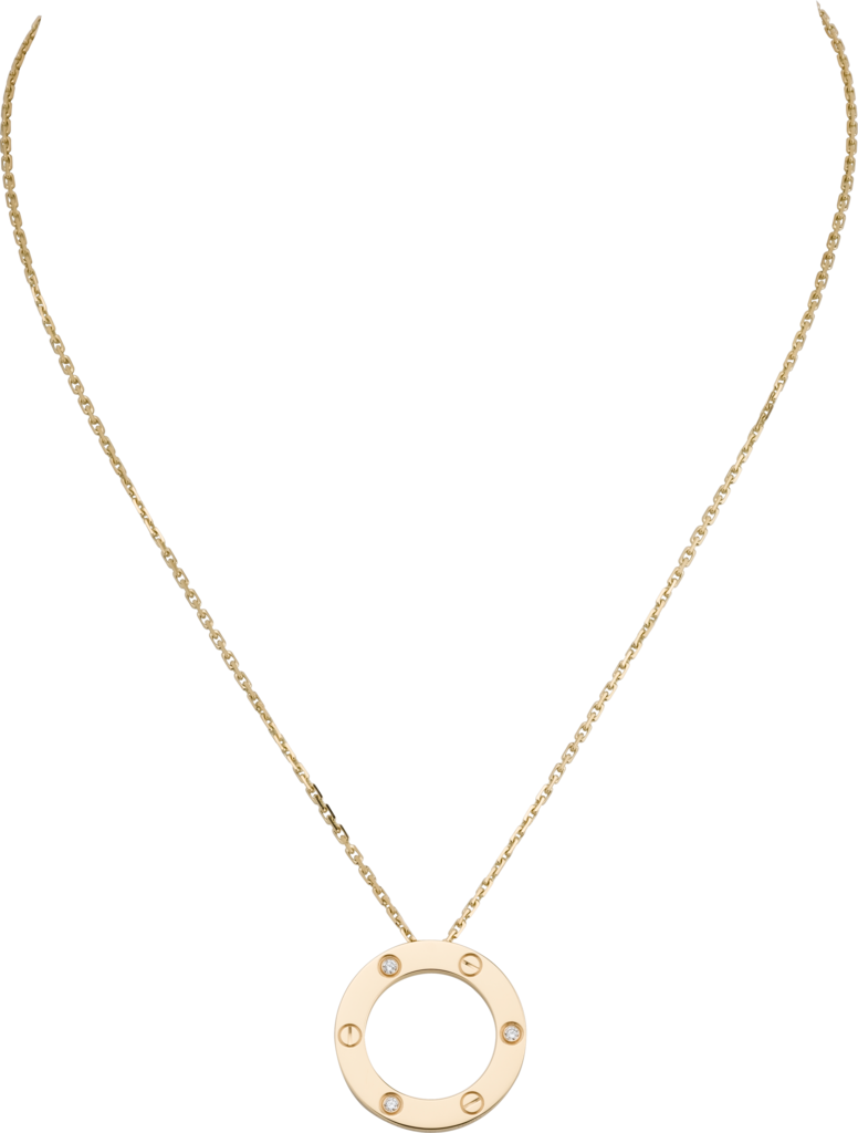 Cartier Love necklace 18k rose and white gold 6 diamonds - Luxury Brand  Brokers