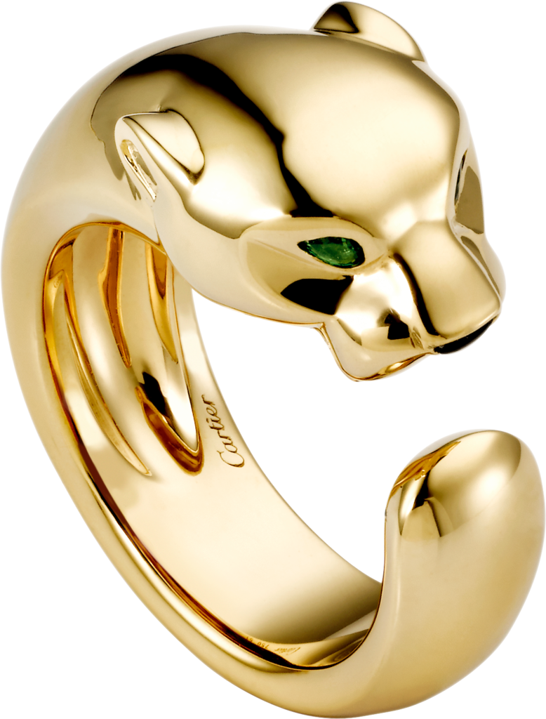 Panthère de Cartier ringYellow gold, onyx, tsavorite garnet