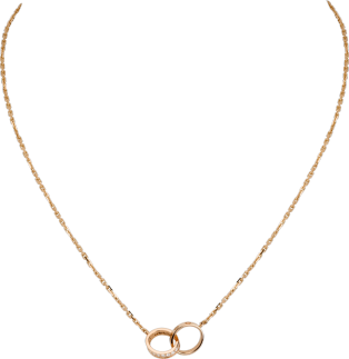 Collier <span class='lovefont'>A </span> diamants Or rose, diamants