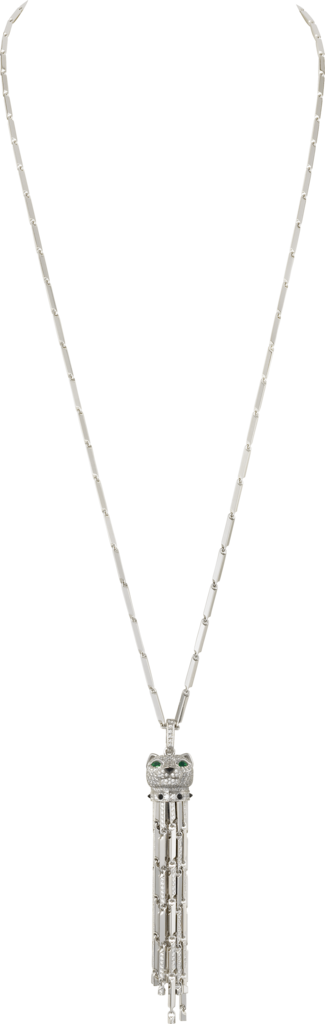 Collar Panthère de CartierOro blanco, esmeraldas, ónix, diamantes