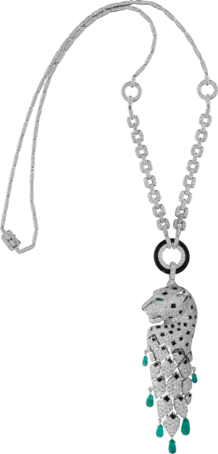 cartier panther diamond necklace