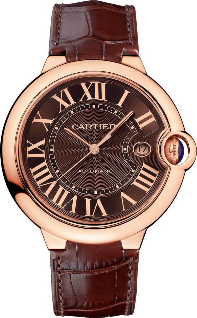 cartier ballon bleu men's ion plated strap watch