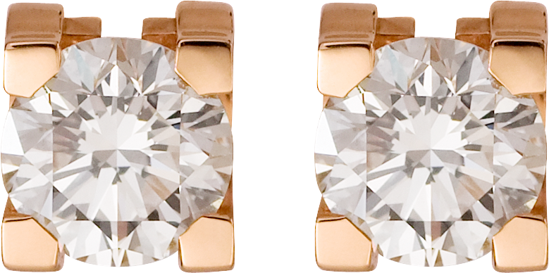 C de Cartier earringsRose gold, diamonds