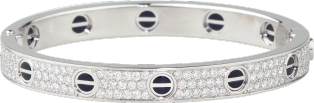 Bracelet <span class='lovefont'>A </span> pavé céramique Or gris, céramique, diamants