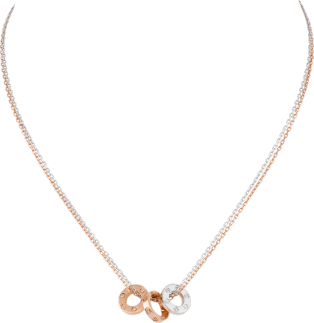 <span class='lovefont'>A </span> necklace, 6 diamonds Rose gold, white gold, diamonds