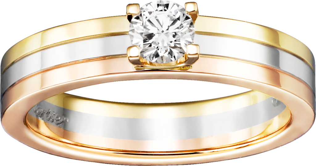 cartier three gold solitaire price