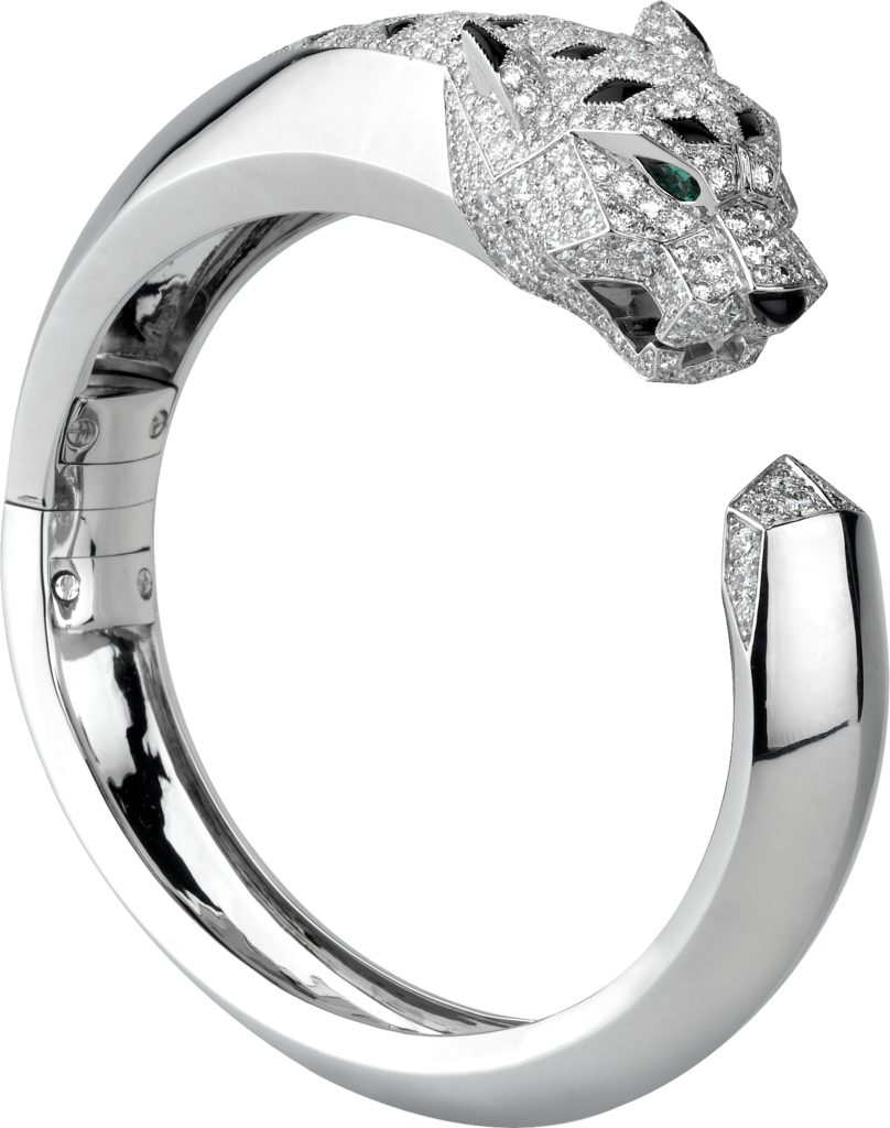 Panthère de Cartier braceletWhite gold, diamonds, emeralds, onyx