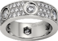 <span class='lovefont'>A </span> Ring ausgefasst Weißgold, Diamanten