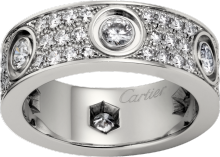 cartier ring with diamonds