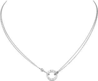 Collar <span class='lovefont'>A </span> 2 diamantes Oro blanco, diamantes