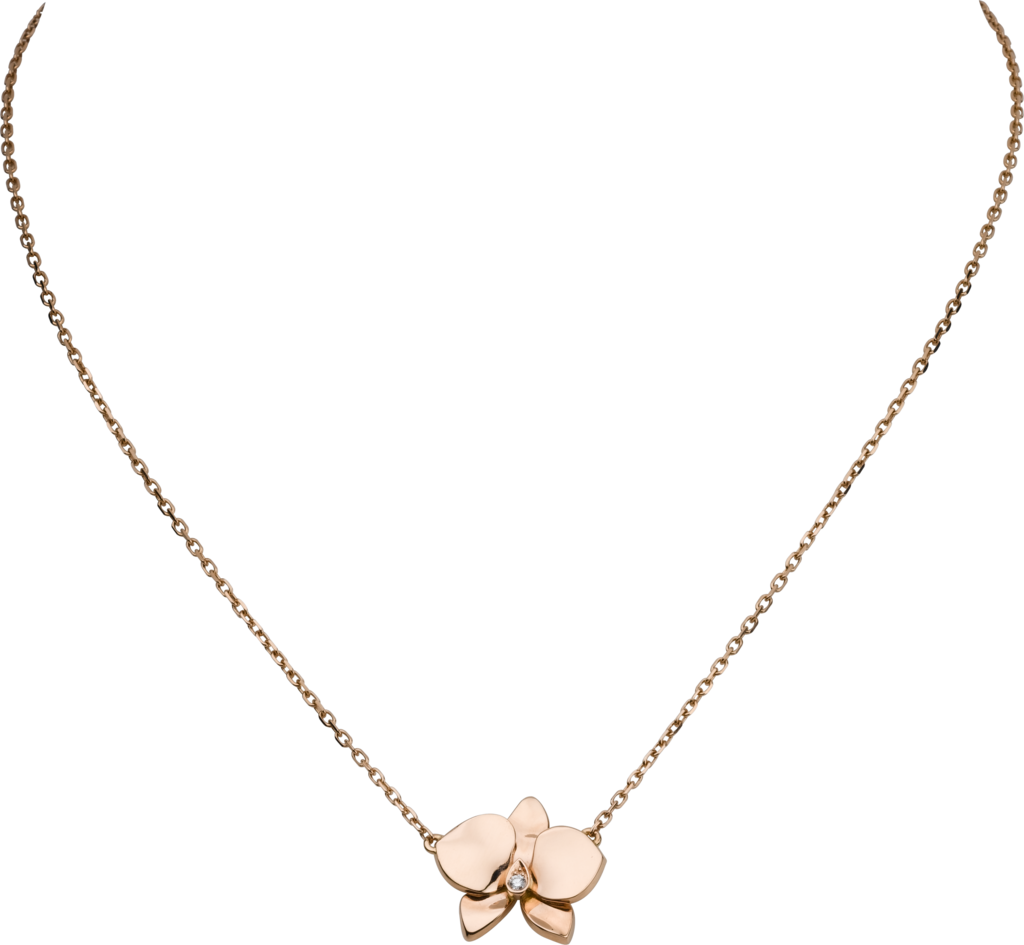 Collar Caresse d'Orchidées par CartierOro rosa, diamante