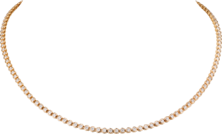 C de Cartier necklace Rose gold, diamonds