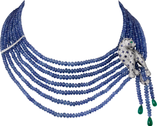 cartier blue sapphire necklace