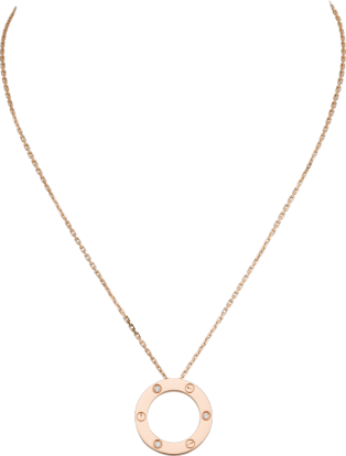 Collier <span class='lovefont'>A </span> 3 diamants Or rose, diamants