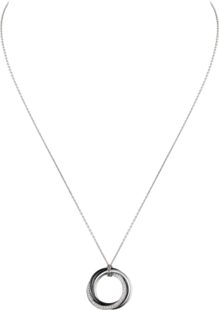 Trinity necklace White gold, ceramic, diamonds