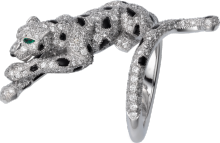 Panthère de Cartier ring White gold, emeralds, onyx, diamonds