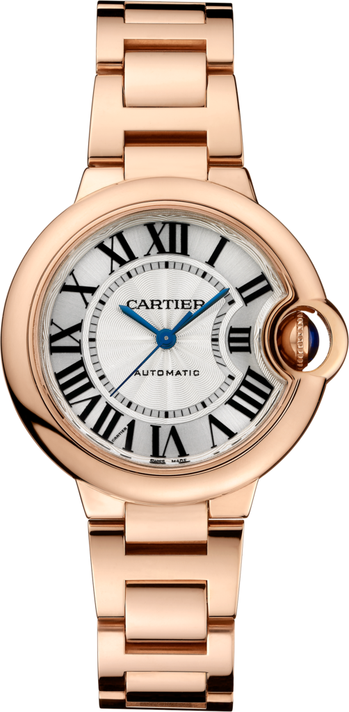 Reloj Ballon Bleu de Cartier33 mm, movimiento mecánico de carga automática, oro rosa
