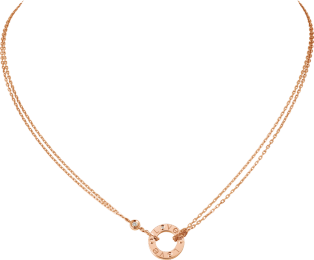 Collier <span class='lovefont'>A </span> 2 diamants Or rose, diamants