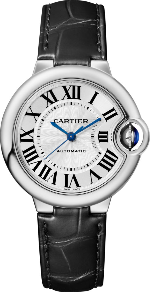 Ballon Bleu de Cartier watch33 mm, steel, leather