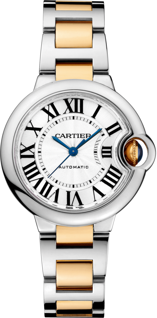 Ballon Bleu de Cartier watch33mm, automatic movement, yellow gold, steel