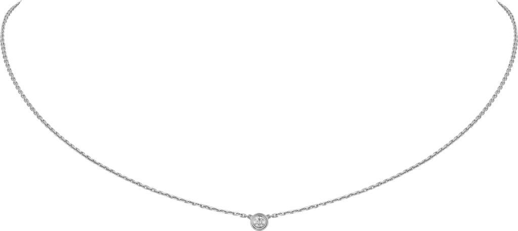 Cartier d'Amour necklace XSWhite gold, diamond