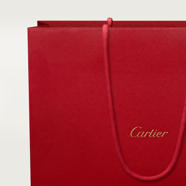 Bolso para llevar al hombro tamaño mini, C de Cartier Piel de becerro texturizada caramelo, acabado dorado