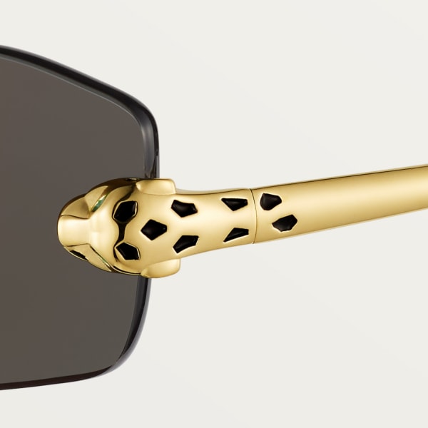 Gafas de sol Panthère de Cartier Metal acabado dorado liso, lentes grises