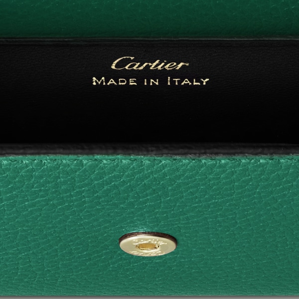 Minicartera de cadena, Panthère de Cartier Piel de becerro verde intenso, acabado dorado