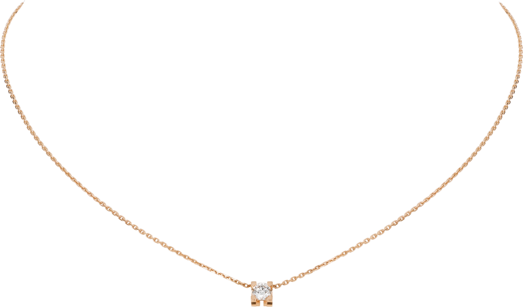 C de Cartier necklaceRose gold, diamond