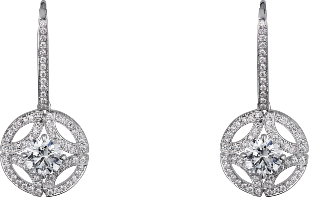 Pendientes Galanterie de CartierOro blanco, diamantes