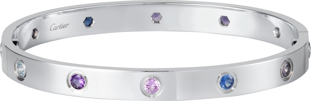 cartier rainbow love bracelet white gold