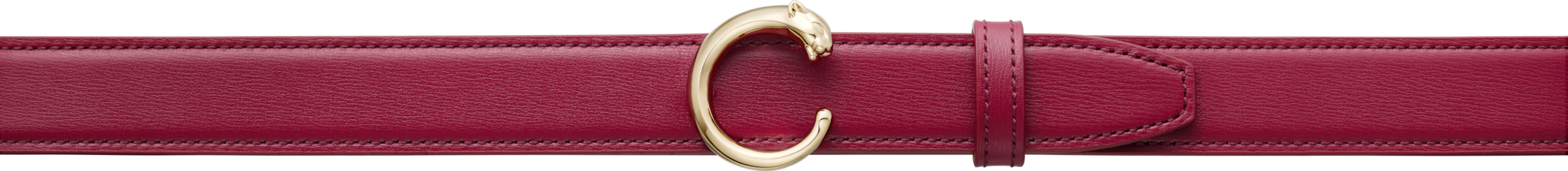 Panthère de Cartier beltCherry red cowhide, golden-finish buckle