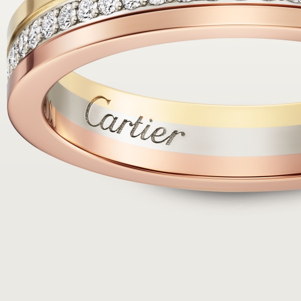 Vendôme Louis Cartier Wedding Ring White gold, yellow gold, rose gold, diamonds