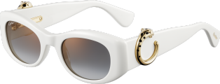 Gafas de sol Panthère de Cartier Acetato blanco, lentes grises