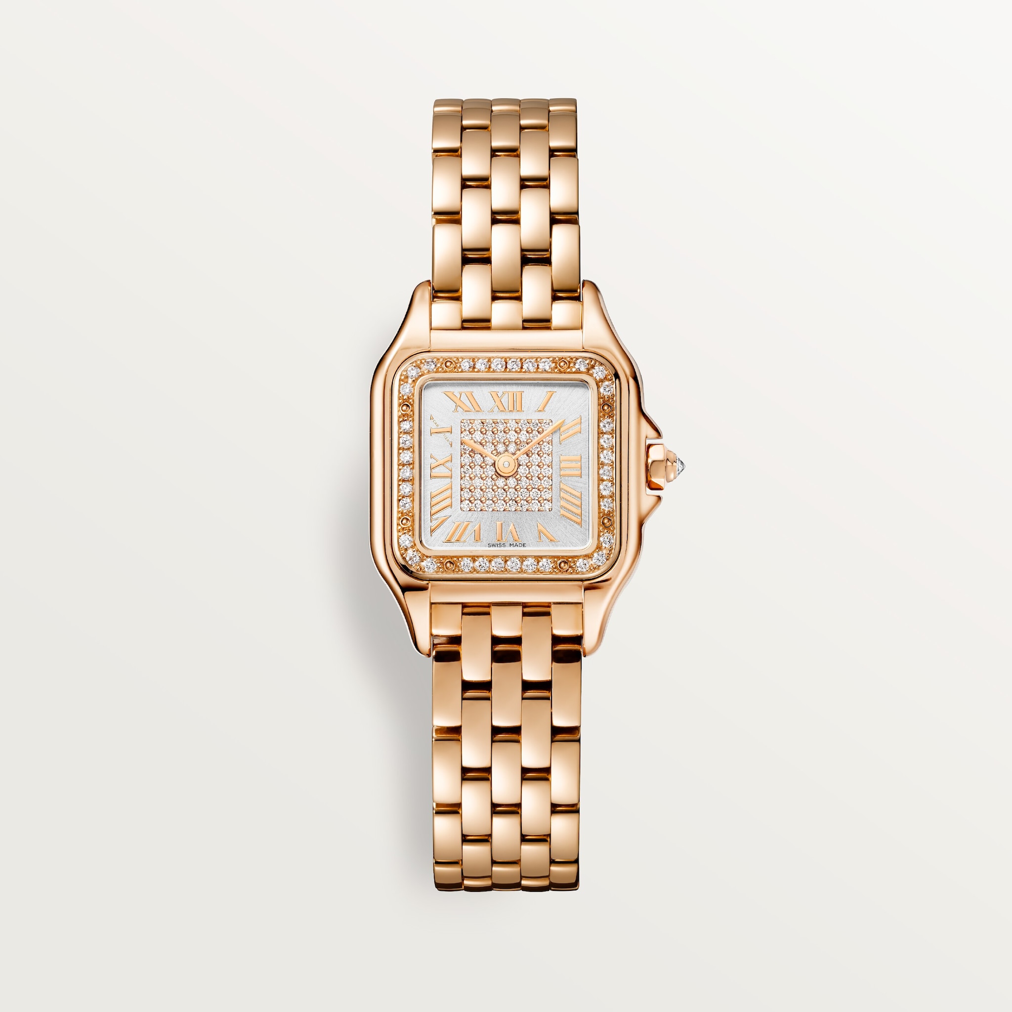 Panthère de Cartier watchSmall model, quartz, rose gold, diamonds